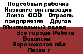 Подсобный рабочий › Название организации ­ Лента, ООО › Отрасль предприятия ­ Другое › Минимальный оклад ­ 22 500 - Все города Работа » Вакансии   . Воронежская обл.,Лиски г.